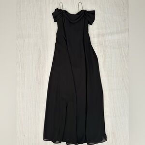 Morgan And Co by Linda Bernell Long Black Off Shoulder Formal Prom Dress 7/8